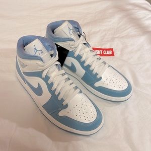 NWT Air Jordan 1 mid, UNC, women’s size 10.5